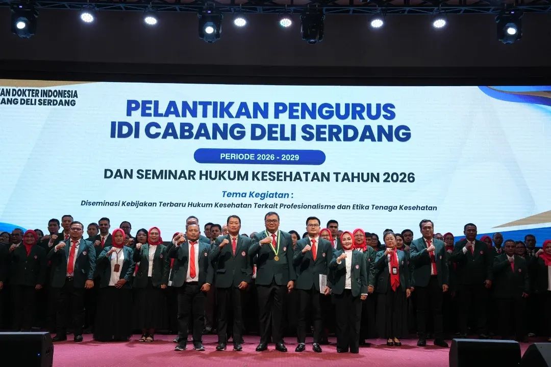 Pelantikan Pengurus IDI Cabang Deli Serdang Periode 2025-2028