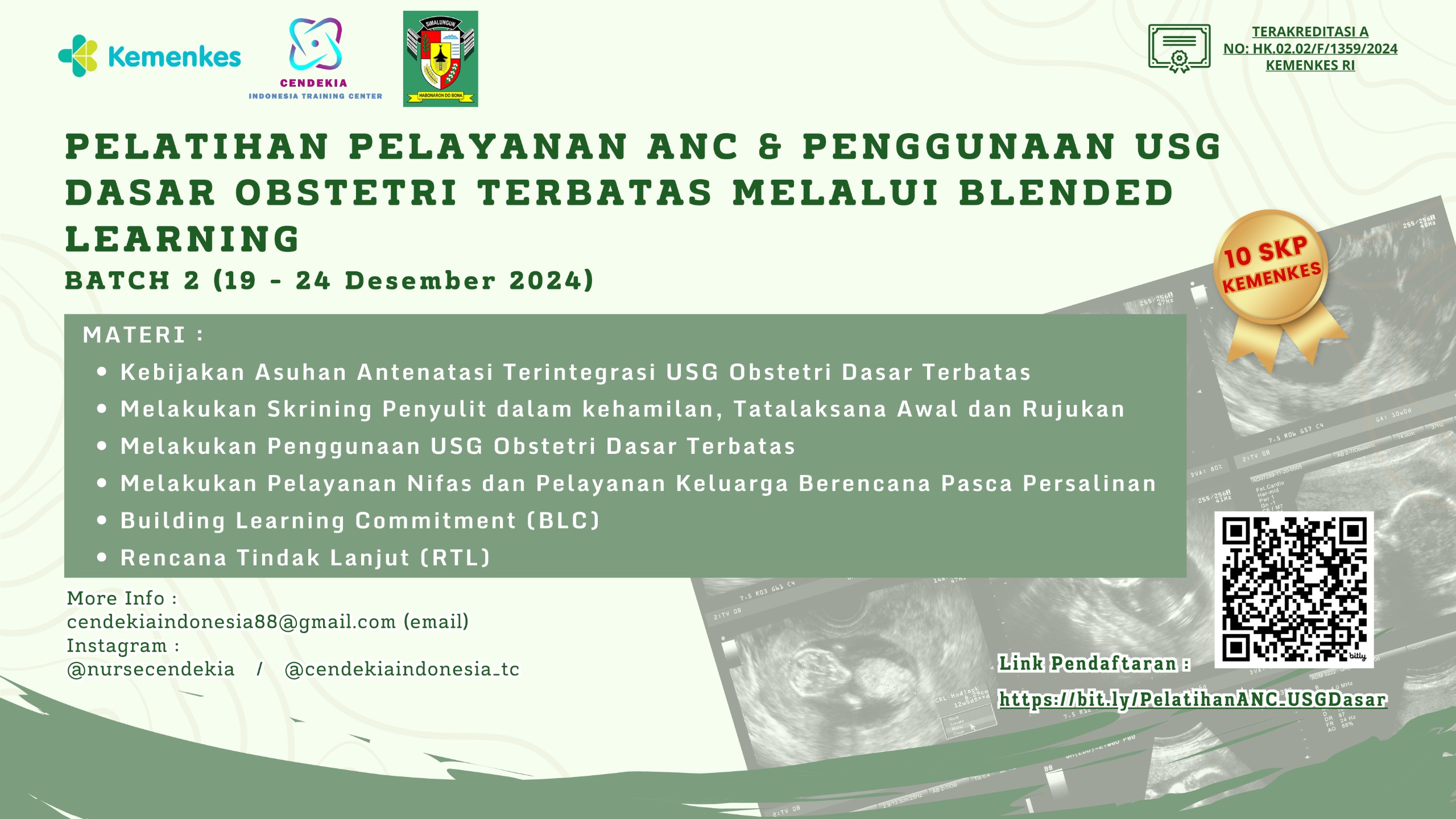 PELAYANAN ANC DAN PENGGUNAAN USG DASAR OBSTETRI TERBATAS BATCH 2